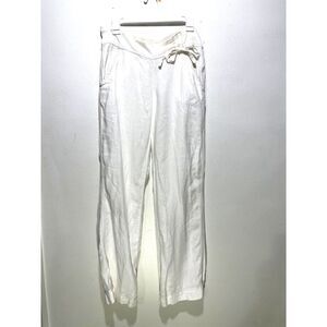 Athleta Linen pants low rise wide legs summer vacation resort casual women S